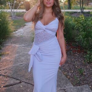 Elegant Purple Lace Dress